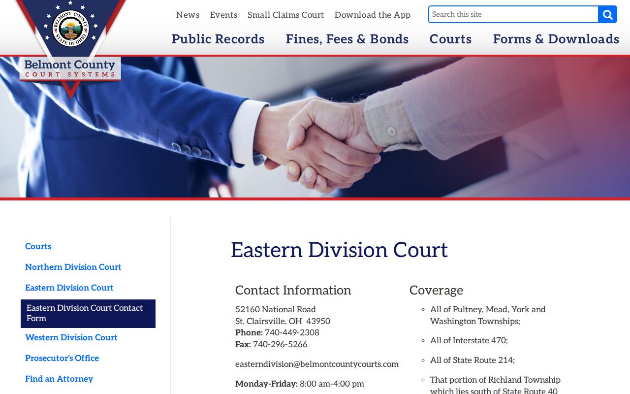 Bellaire court docket routing for Belmont County Eastern Division