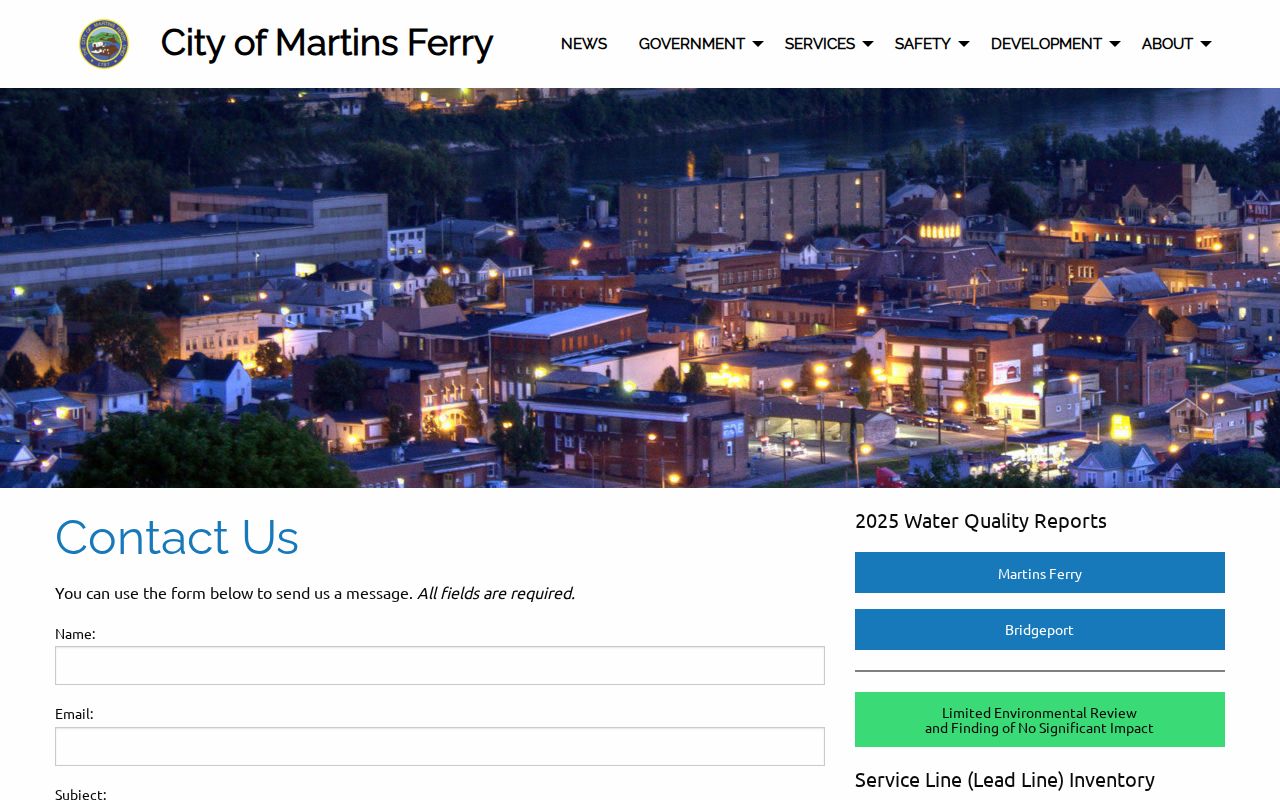 Martins Ferry court docket city contact route