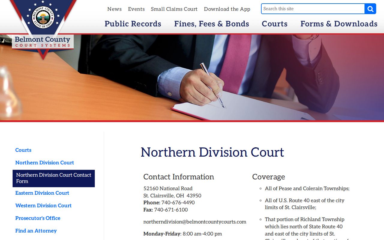 Martins Ferry court docket context for Belmont County Northern Division
