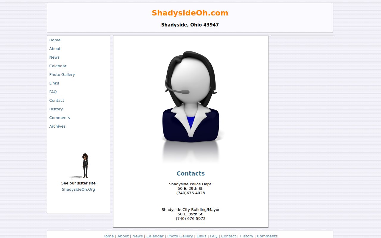Shadyside court docket village contact route