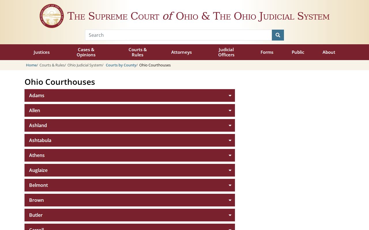 St. Clairsville court docket context at the Belmont County courthouse